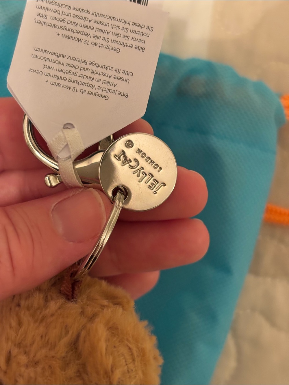 Authentic Jellycat Bartholomew Bear Bag Charm - Picture 7 of 11